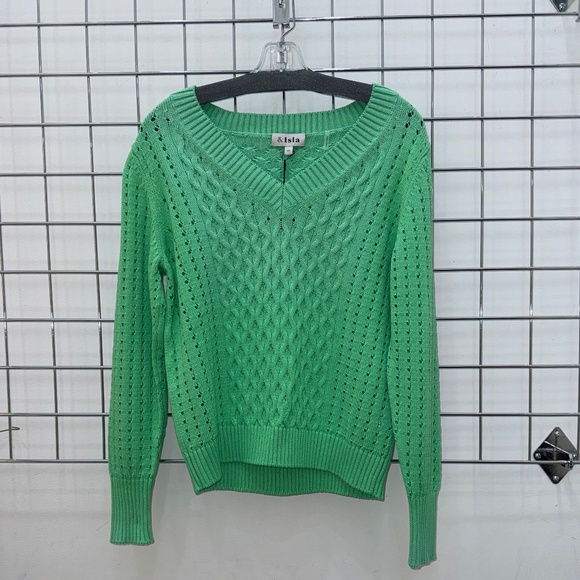 Isla Mint V neck sweater - Picture 1 of 2